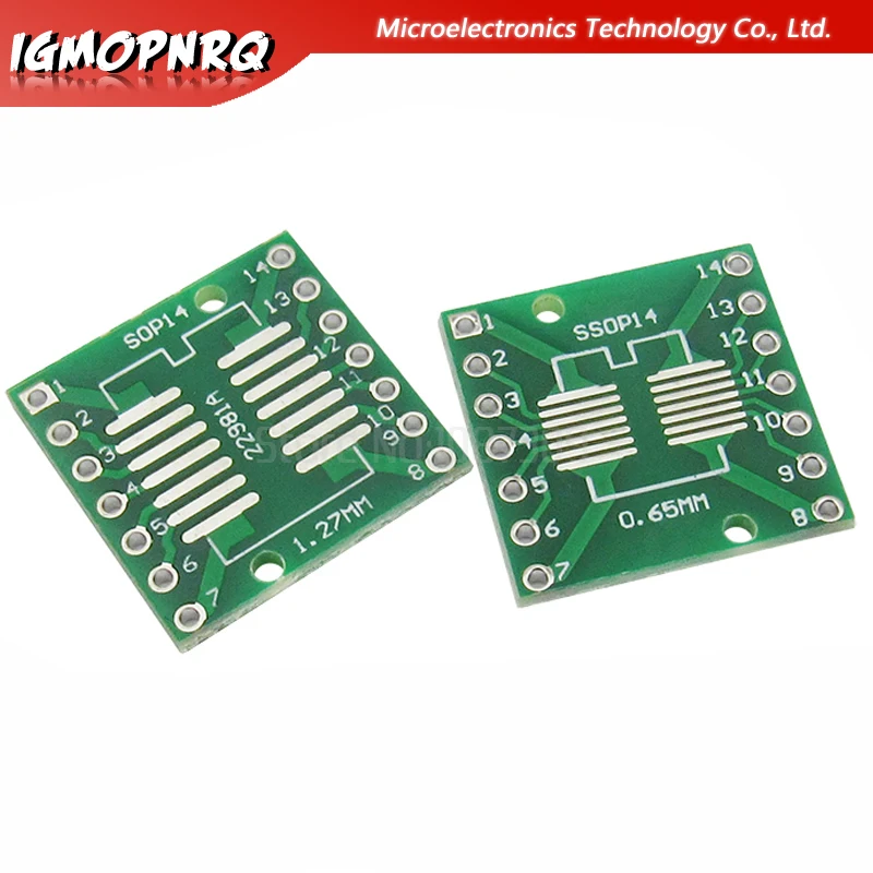 

50pcs TSSOP14 SSOP14 SOP14 Transfer TO DIP14 IC SMD Adapter Converter Socket Board Module Plate 0.65MM 1.27MM