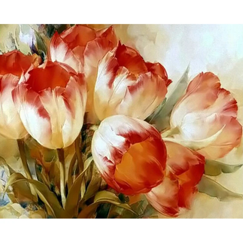 Full SquareRound Drill 5D DIY Diamond Painting Flowers 3D Embroidery Cross Stitch Mosaic Decor