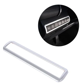 

JEAZEA 1PC ABS Sliver Interior Mouldings Front Light Headlight Lamp Switch Button Frame Cover Trim For Toyota Camry 2018