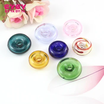 

2PCS 25/20MM Murano Glass Essential Oil Vials Glass Essential Oil Bottle Pendant Necklace