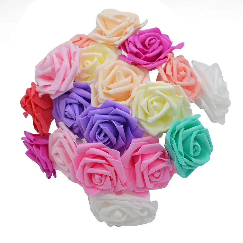 10 шт 8 см искусственные розы цветы для скрапбукинга DIY ремесло PE Поролоновый букет цветов Свадебный цветок поддельные цветы свадебное украшение