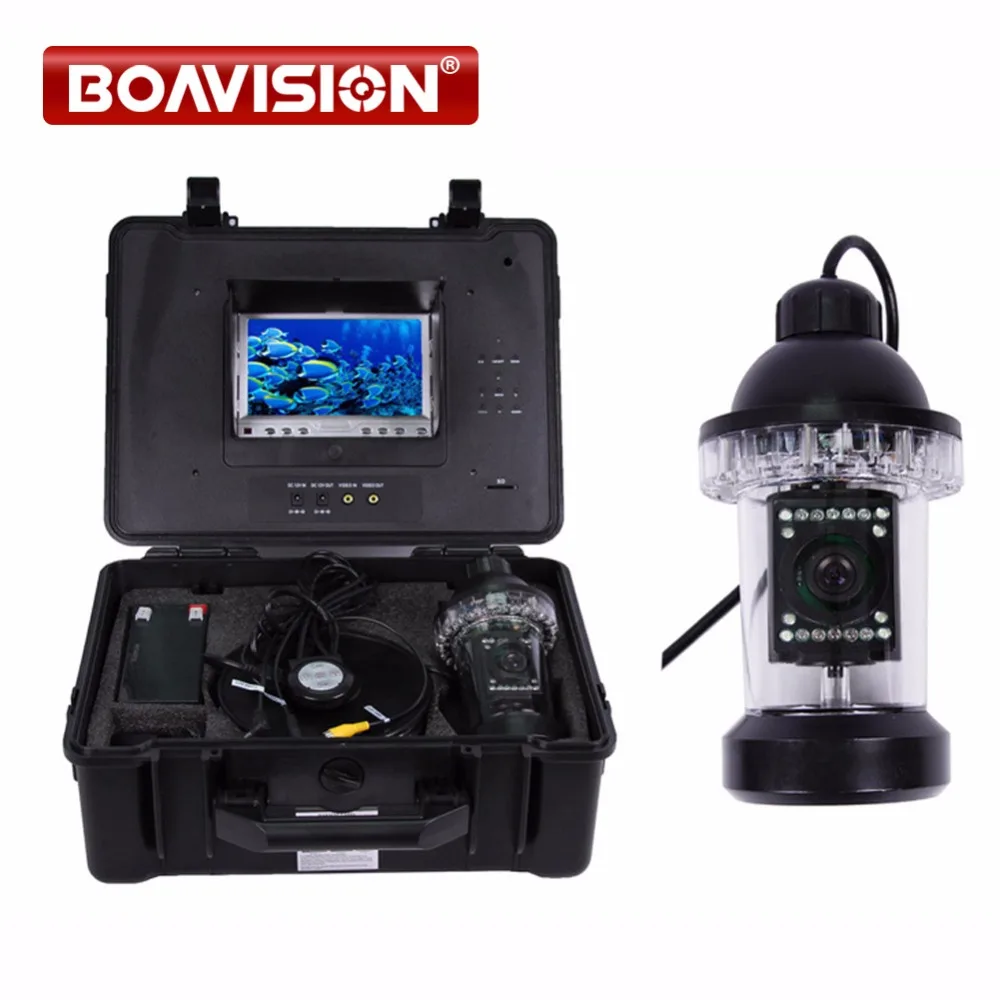 

50m Cable Underwater Fishing Camera video Fish Finder with 18pcs White LED Rotate 360 Degree Built-in DVR Recorder Free 4GB Card