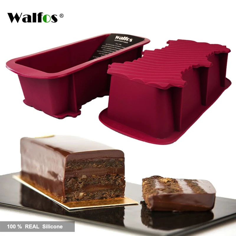 

WALFOS Food grade silicone 1 piece Heat Resistant Bread pan mold Non-stickCake Pan Baking Tools For Cakes