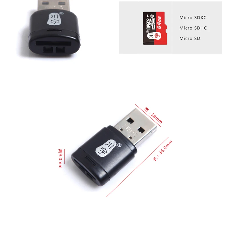 Kawau Micro SD кард-ридер 2,0 USB высокоскоростной адаптер с TF слотом для карт C286 максимальная поддержка 128 ГБ кард-ридер для компьютера