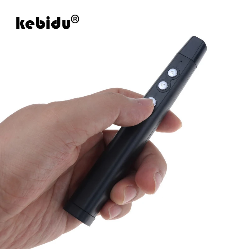 

kebidu New USB Wireless Powerpoint Presentation RF Remote Controller PPT Presenter Red Laser Pointer Pen for Desktop Laptop