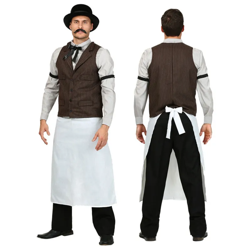 Buy bar waiter uniform costumes for men halloween