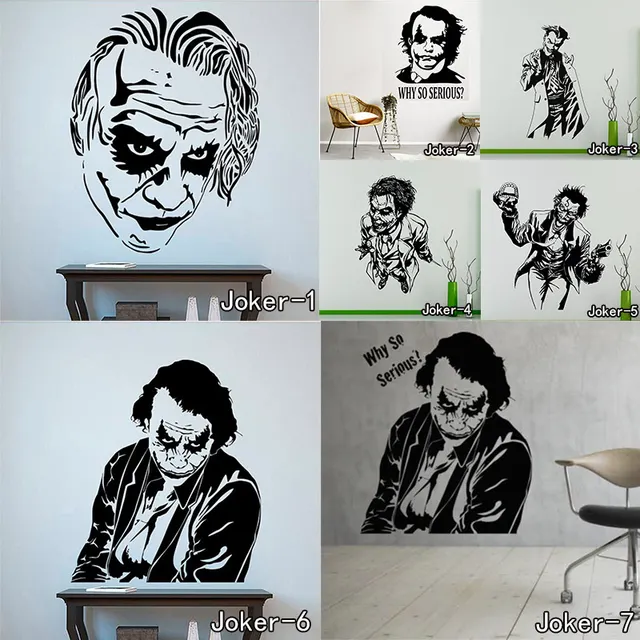 Joker Wall Sticker Why So Serious Wall Vinyl Decal Art Iconic Vinyl