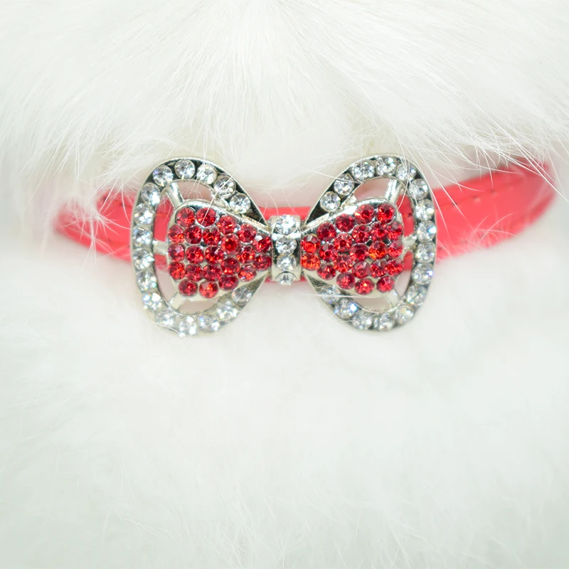 Bling Bow Tie Pet Cat Collar For Small Medium Cats Soft Adjustable Pu Leather Butterfly Kitten Puppy Dog Collars Bling Bow Tie Pet Cat Collar For Small Medium Cats Soft Adjustable Pu Leather Butterfly Kitten Puppy Dog Collars
