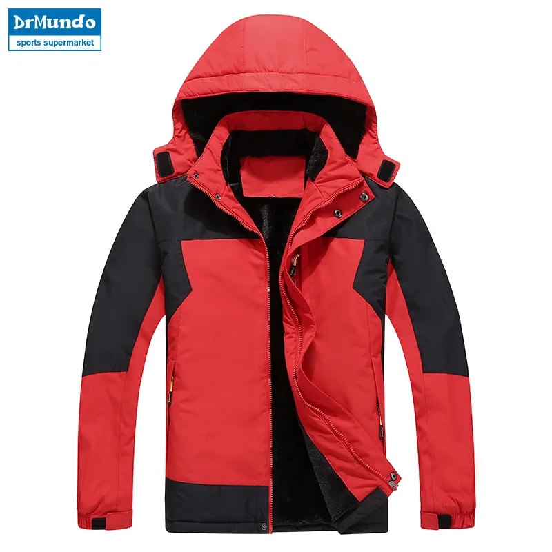 Plus Size Men Ski Jacket Waterproof Thicken Feece Warm Ski-wear Mountain Ski Outdoor Snowboard Jacket Snow Coat Clothes Brand