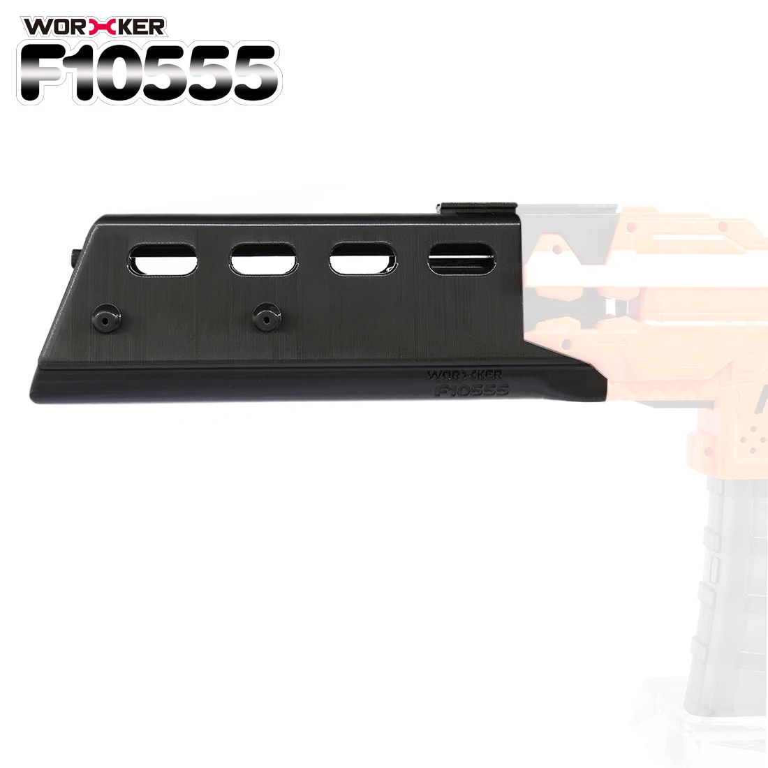 

Worker f10555 G362.0 3D Printing Long Single Row Holes Bare Pipe for Nerf N-Strike Elite Stryfe Blaster - Black