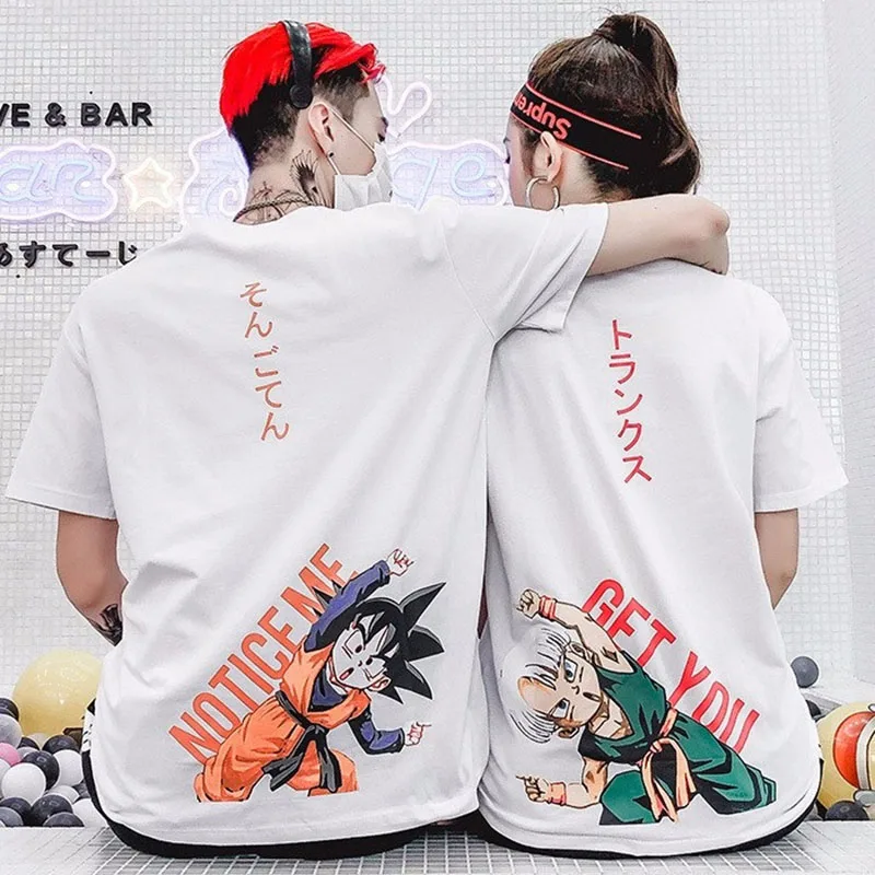 

Dragon Ball T Shirt Goten Trunks Cute Summer Tops Super Saiyan Tshirt Short Sleeve Shirt Cotton Sweetweart Men Women Couple Wear