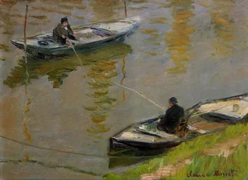 

High quality Oil painting Canvas Reproductions Two Anglers (1882) By Claude Monet hand painted