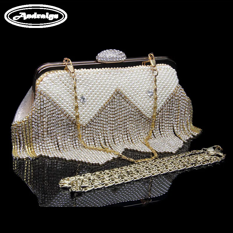 

Andralyn Women Elegant Evening Bags Lady Diamond Banquet Bag Female Wedding Party Evening Clutch Bags Messenger Bag