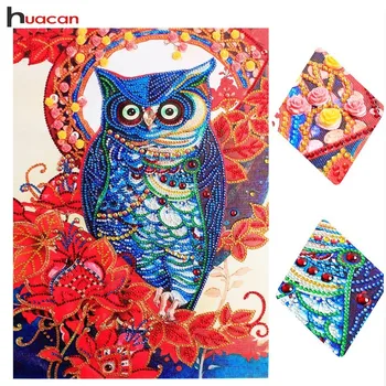 

HUACAN Diamond Painting Animal Special Shape Diamond embroidery Owl Diy Diamond Picture Rhinestones Mosaic 30x40cm