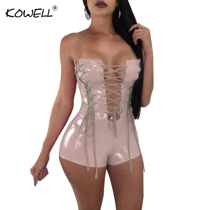 Kowell مثير ضمادة Bodycon ثوب فضفاض للمرأة بذلة الصيف قبالة الكتف الجوف خارج عارية الذراعين مثير ارتداءها النساء حزب وزرة