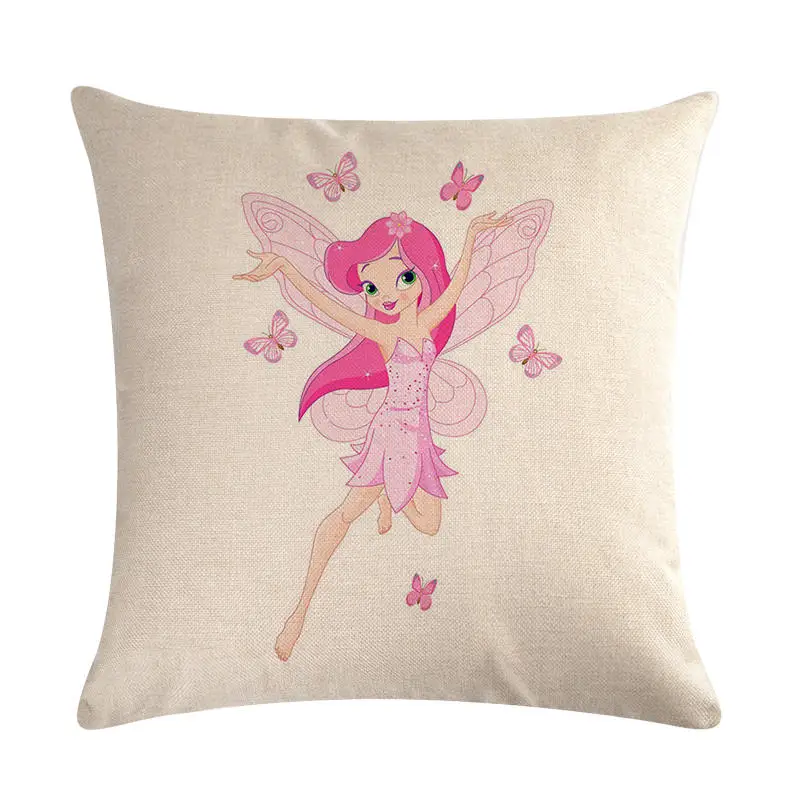 Сказок для девочек ButterflyHomerDecor чехол подушки Наволочки покрытия подушек размером