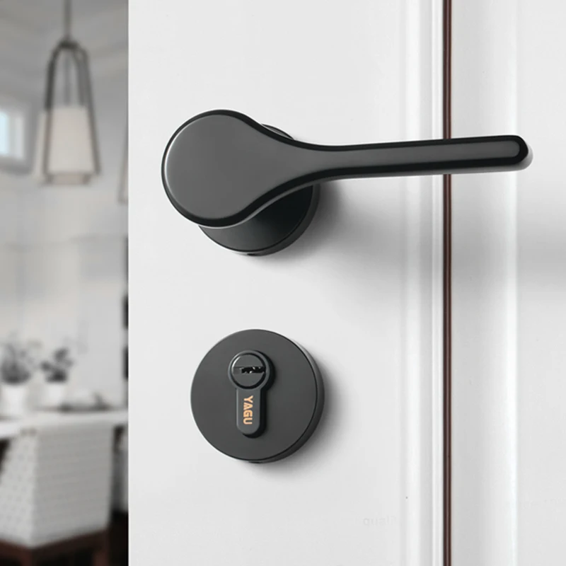  3 color/ Mute Bedroom Door Lock Zinc Alloy Interior Door Handle Washroom/Kitchen/Toilet Anti-theft  - 33030556047