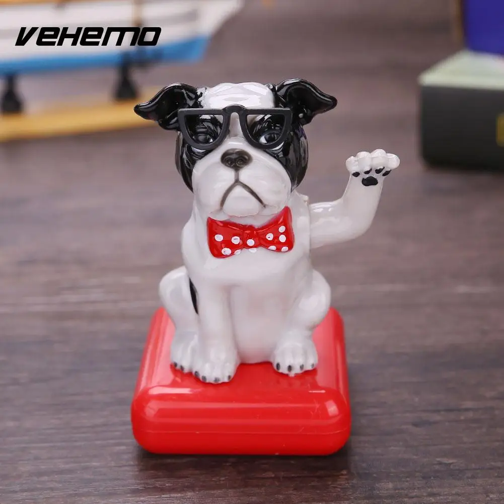 

Vehemo Dancing Toy Doll Model Solar Powered Animal Puppy Dog Cute Car Interior Automobile Decoration Swing Toy