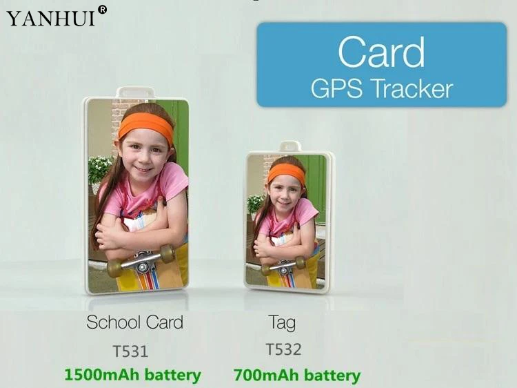 

T531 T532 GPS tracker with panic button school ID Card hidden for students kids Waterproof design Free platform for tracking