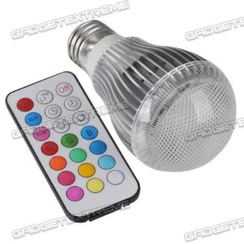 Бесплатная доставка 100 шт./лот 9 Вт RGB лампа 16 цветов E27/gu10/mr16|lamp flasher|lamp wholesalerlamp paper |