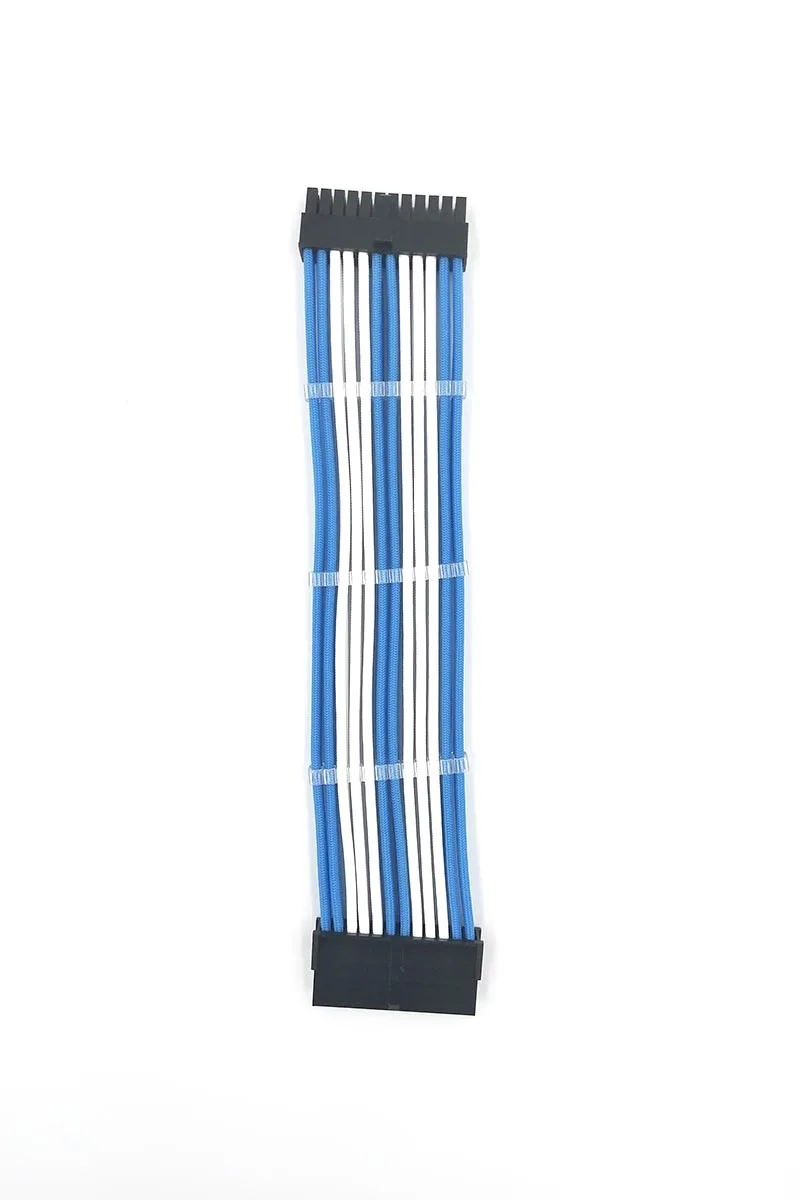 ATX 24Pin_Light_Blue_White_extension cable