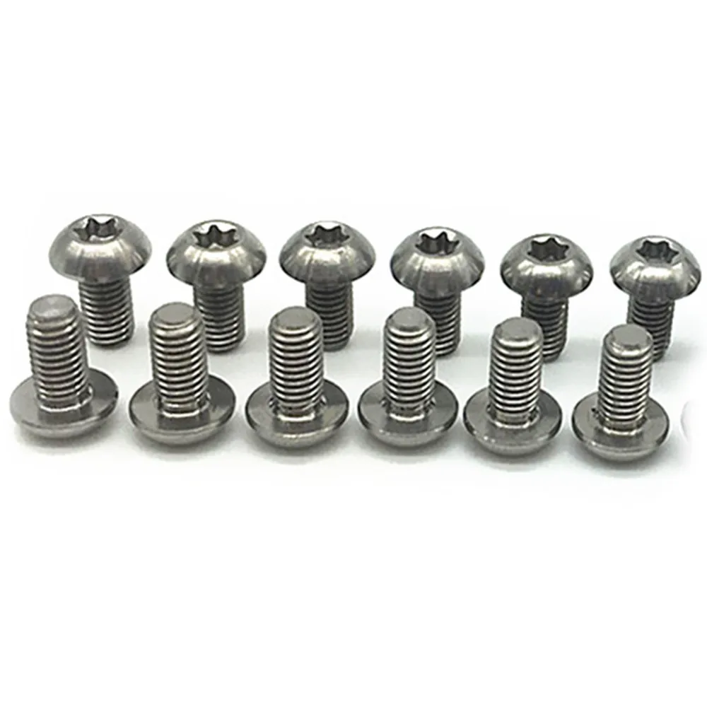 12pcs Titanium Screws Nails Disc Six Titanium Screws Torx Titanium