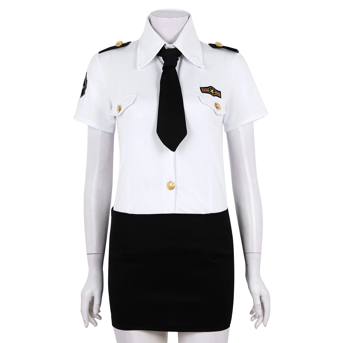 Для женщин и взрослых, полицейский, женская униформа, сексуальный полицейский, косплей костюм, белая рубашка, юбка, шляпа, галстук, ролевые костюмы