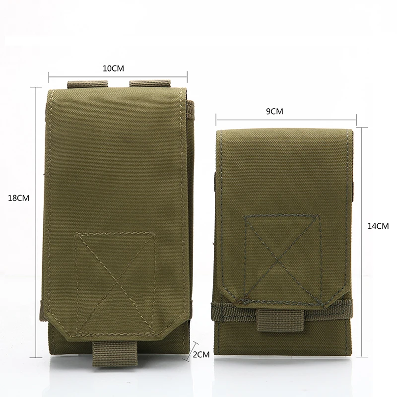  Outdoor Tactical Phone Bag MOLLE Army Camo Camouflage Bag Hook Loop Belt Pouch 1000D Nylon Mobile P - 32898615761
