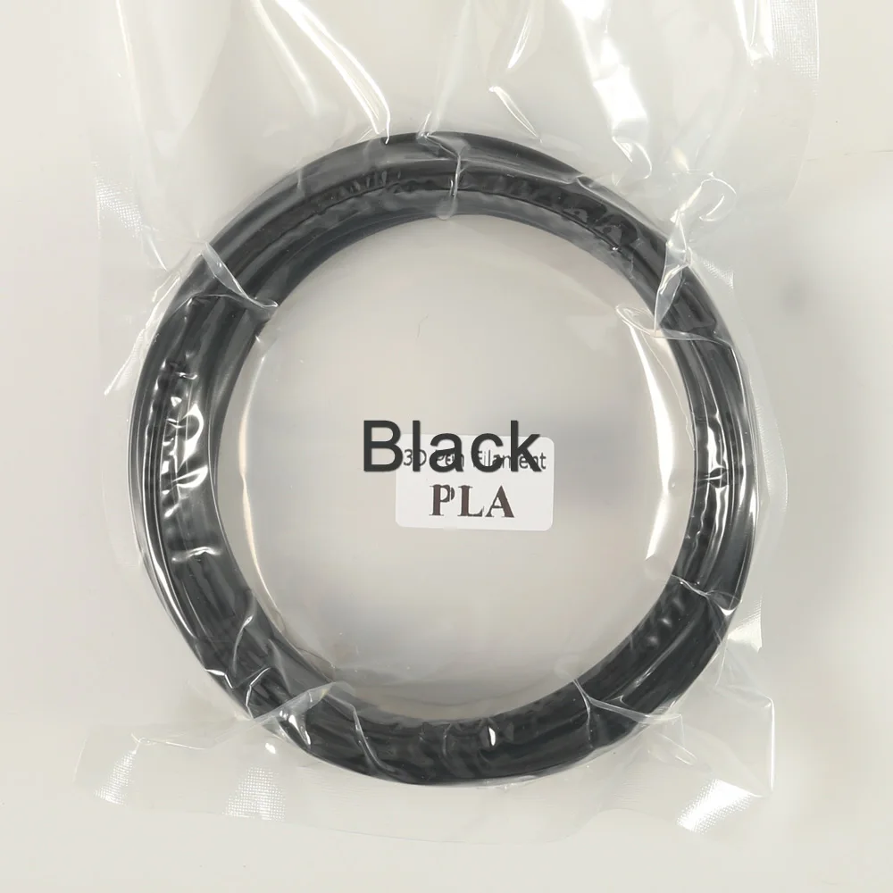 Пластик для 3d ручки 10 метров PLA 1,75 мм 3D Принтер Нити печатные материалы экструдер аксессуары Запчасти прозрачный белый дерево - Цвет: Black
