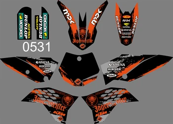 

3M 6 STYLES TEAM GRAPHICS BACKGROUNDS DECALS STICKERS FOR KTM SX 65 2009 2010 2011 2012