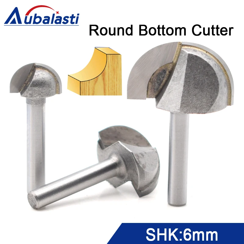 

Milling Cutters Shank 6mm Circular Bottom Knife Woodworking Half-circle Relievo Knife Head Knife Cutter Router Bits for Wood