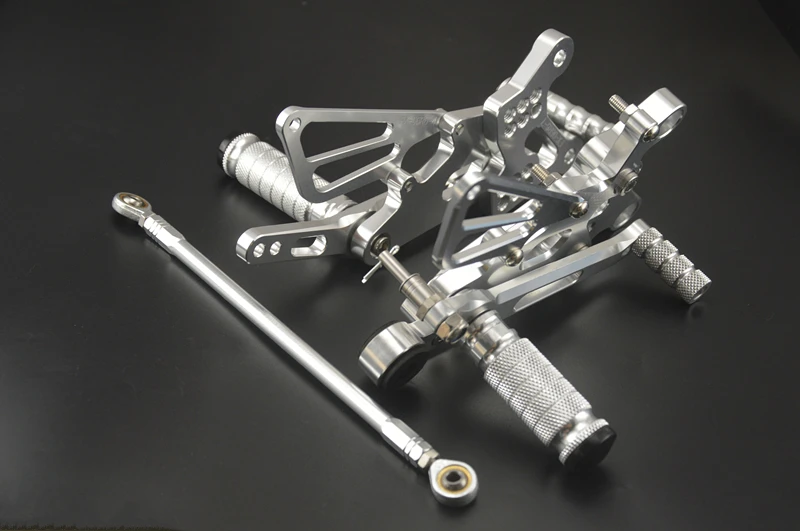 CNC регулируемая подножка Rearsets подножки комплект для CBR 1000RR 2004-2007 Алюминий мотоциклетные Педали для автомобиля Мото подставки для ног серебристый/BlackGold