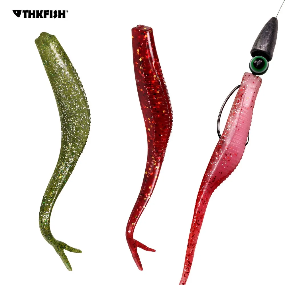 8Pcs/Lot Bass Fishing Lures Soft Plastic Baits 13cm 6g Texas Rig Worms