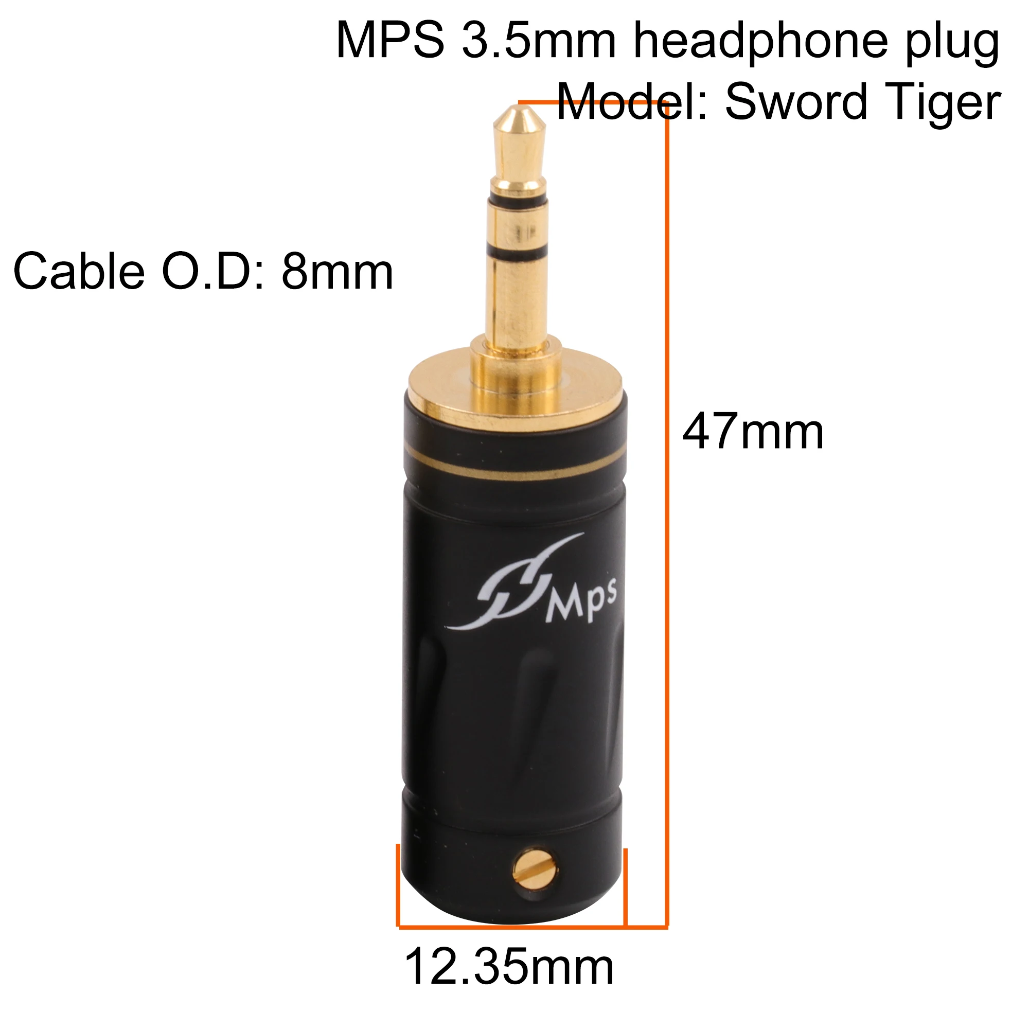 MPS 3,5 мм стерео наушники AUX разъем TRS Hifi аудио DIY разъем для наушников аудио чистый латунный Позолоченный разъем для наушников кабель