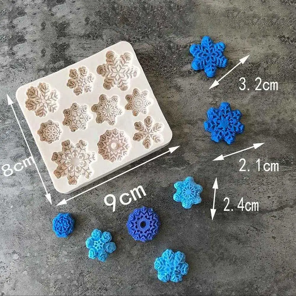 Рождественская Снежинка в форме DIY шоколадная силиконовая форма для помады Кондитерские аксессуары кекс украшение для кексов инструменты