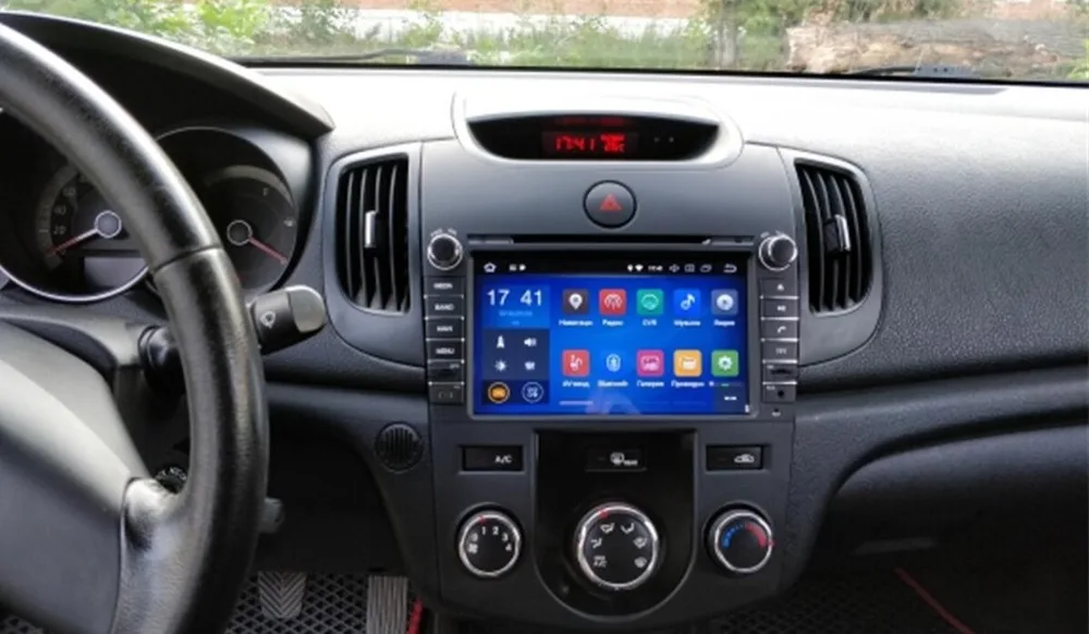 Android 8,1 Автомобильный мультимедийный dvd-плеер радио gps для KIA CERATO, FORTE руководство и Авто кондиционер версия 2008-2012 карты