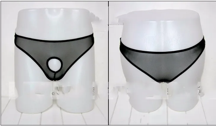 BDSM Sexy Silk Strong Man Penis Hole Gstrings Translucent Pant Bandoge Thong Handjob Sex Game For Man Toys Sex Product Role Play -