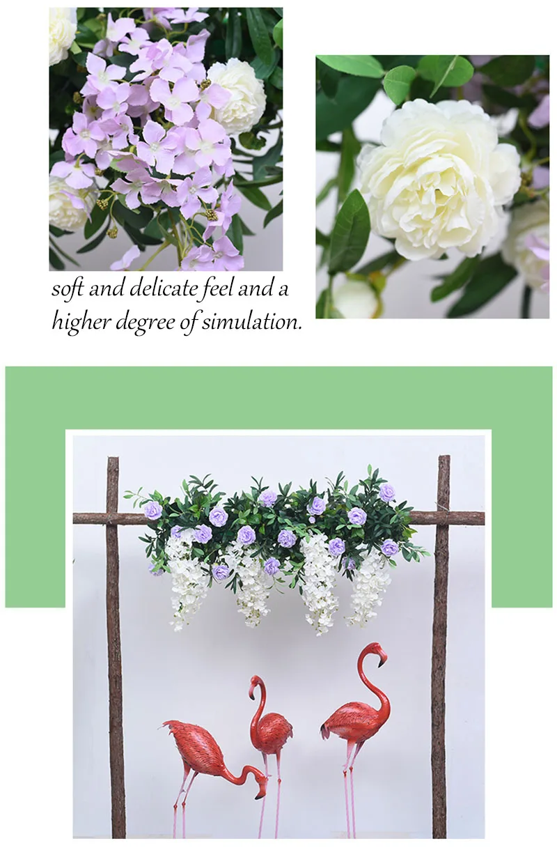 Flone Artificial Fake Flowers Rose Wedding Supplies Arched Door DIY Decoration Flower Row Silk Flowers For a Wedding Decor (7)