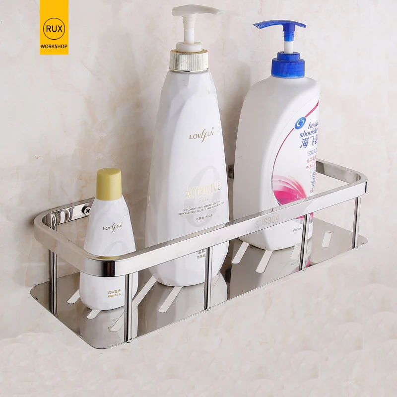 

Stainless Steel Bathroom Shelf Shower Shampoo Soap Cosmetic Shelves Bathroom Accessories Storage Organizer Rack Holder