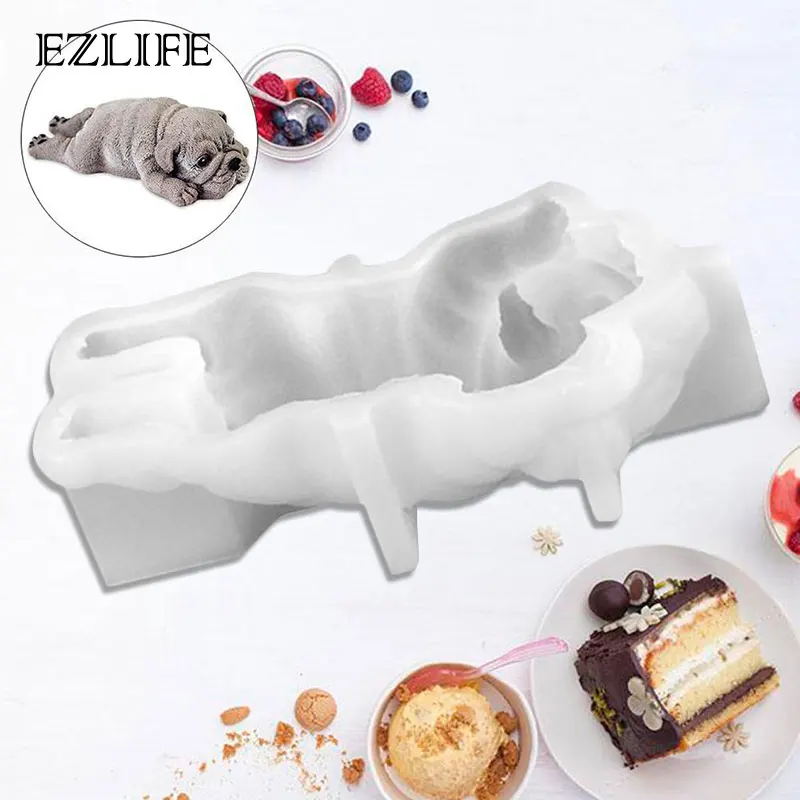 EZLIFE Dog Mold 3D Silicone Cake Mold Lovely Dog Cakes Decorating Tools