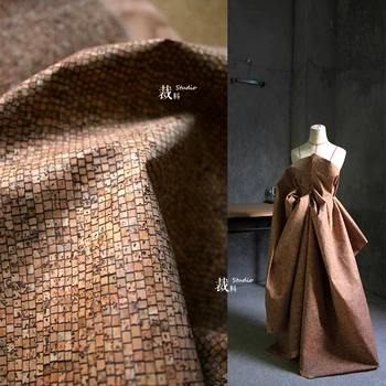 

high grade Shards wood plaid creative tablecloth bag designer fabric for patchwork bazin riche getzner tissus telas por metros