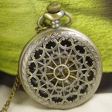 1 шт./партия, мужские и женские антикварные Механические карманные часы с цепочкой, бронзовые часы с пауком