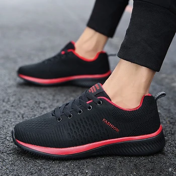 

Summer Solid Color Flying Mesh Sports Shoes Men's Comfortable Breathable Mesh Casual Tide Shoes Running Fitness Men's Shoes