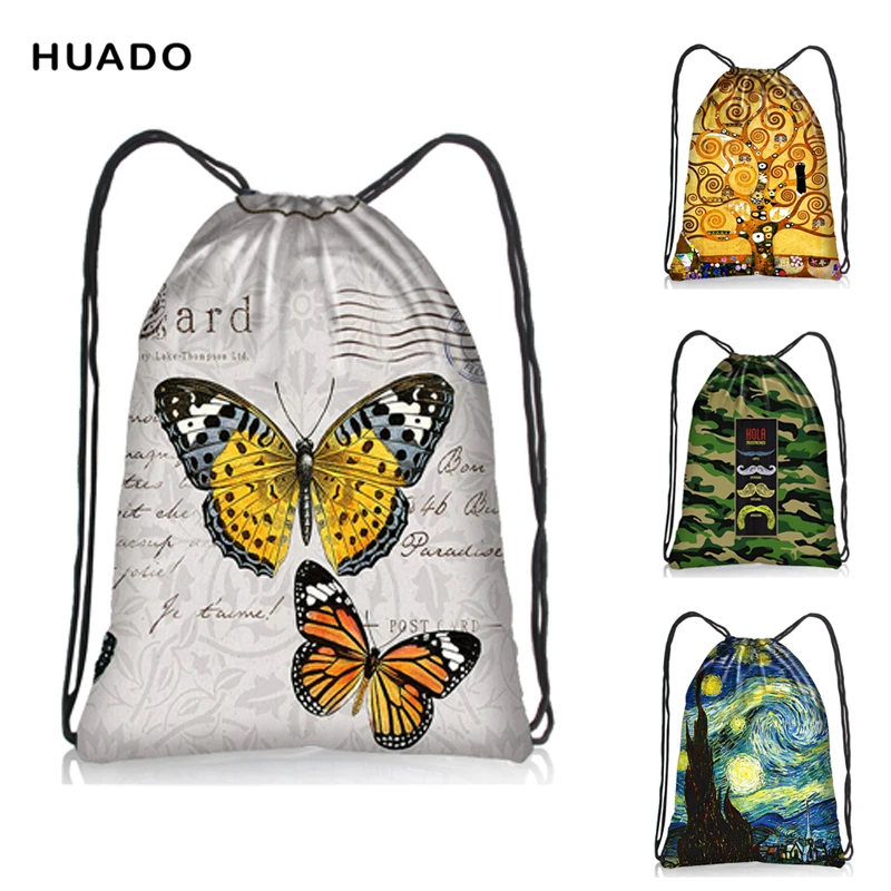 Drawstring Bag Men Women Outdoor drawstring backpack waterproof Backpacks for school fitness