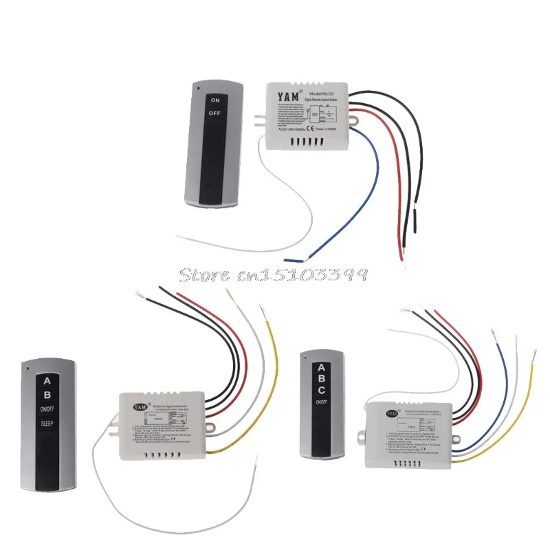 Беспроводной 1 канал 2 канала 3 канала вкл/выкл лампа дистанционное управление переключатель приемник передатчик G08 и Прямая поставка