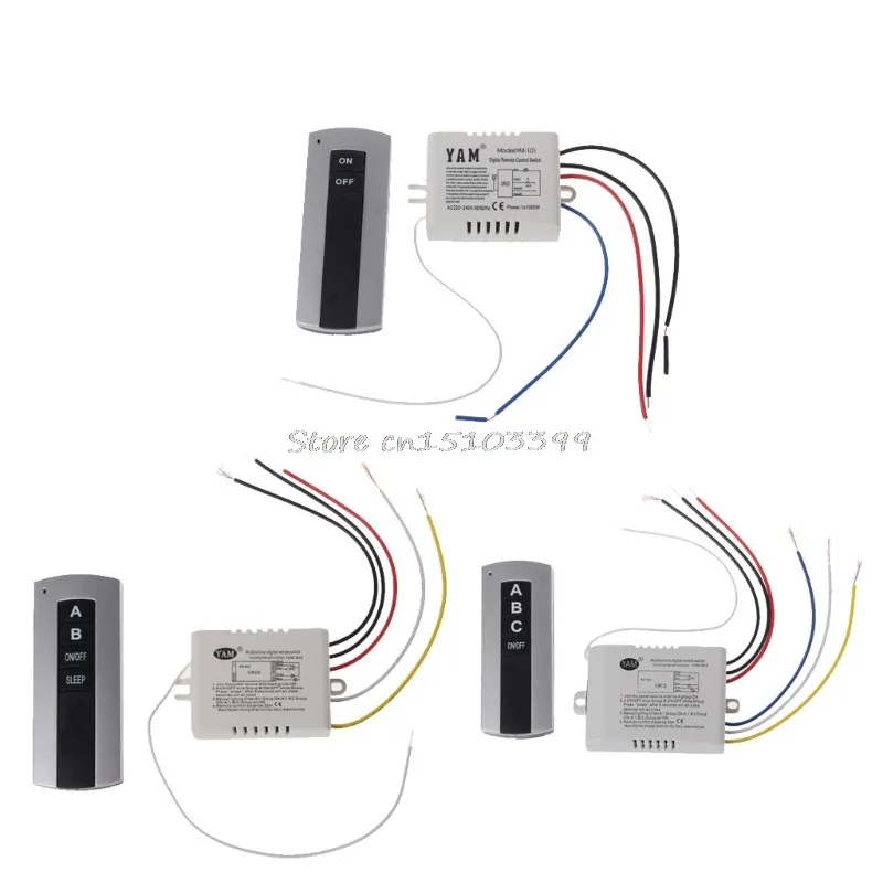  Wireless 1 Channel 2 Channel 3 Channel ON/OFF Lamp Remote Control Switch Receiver Transmitter G08 W - 32829242220