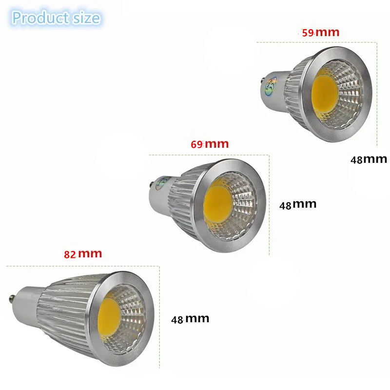 10 шт. продукт GU10 9 Вт 12 Вт 15 Вт cob-светодиоды с регулируемой яркостью 110 В 220 В лампочка для прожектора теплый белый/холодный белый/чистый белый светодиодный светильник