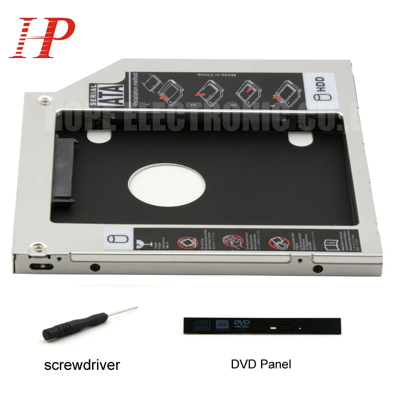 

For ASUS X550 X550V K55DP X450V F450J Y481C 3.0 2nd HDD SSD Adapter Caddy DVD-ROM Optibay 9.5mm Thickness