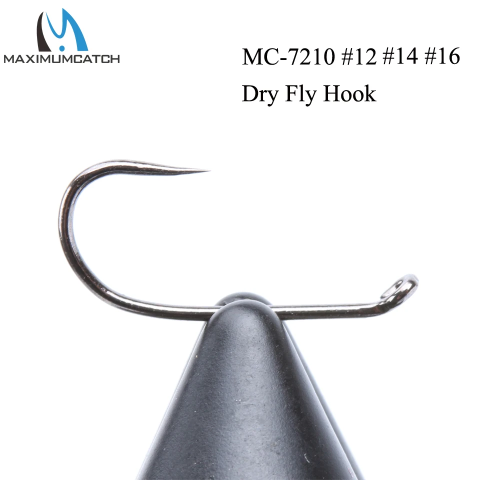 Maximumcatch 100 Pieces 12 14 16 Dry Fly Black Nickle Fly Tying Hook