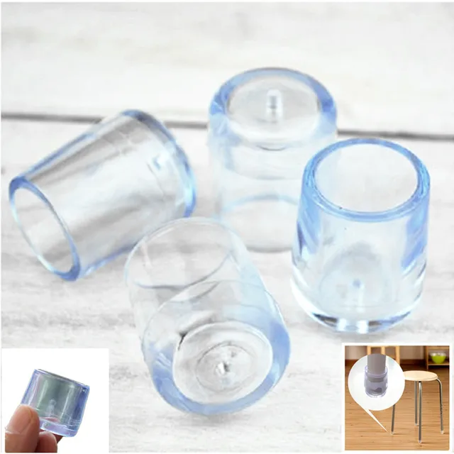 4 Sets 12 7mm Furniture Legs Rubber Clear Silica Plastic 4 Sets 12 7mm Furniture Legs Rubber Clear Silica Plastic Floor Protectors Table Chair Leg Socks Caps V20